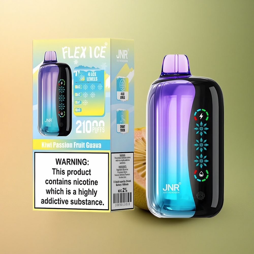 JNR Flex Ice 21000 Kiwi Fruit de la Passion Goyave avec Contrôle de Glace et 1000mAh