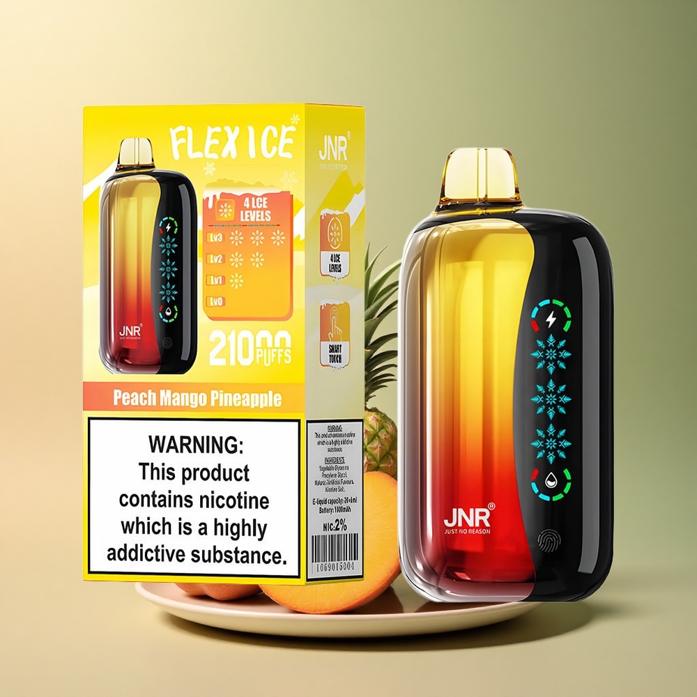 JNR Flex Ice 21000 Pêche Mangue Ananas avec Airflow Personnalisable et 1000mAh