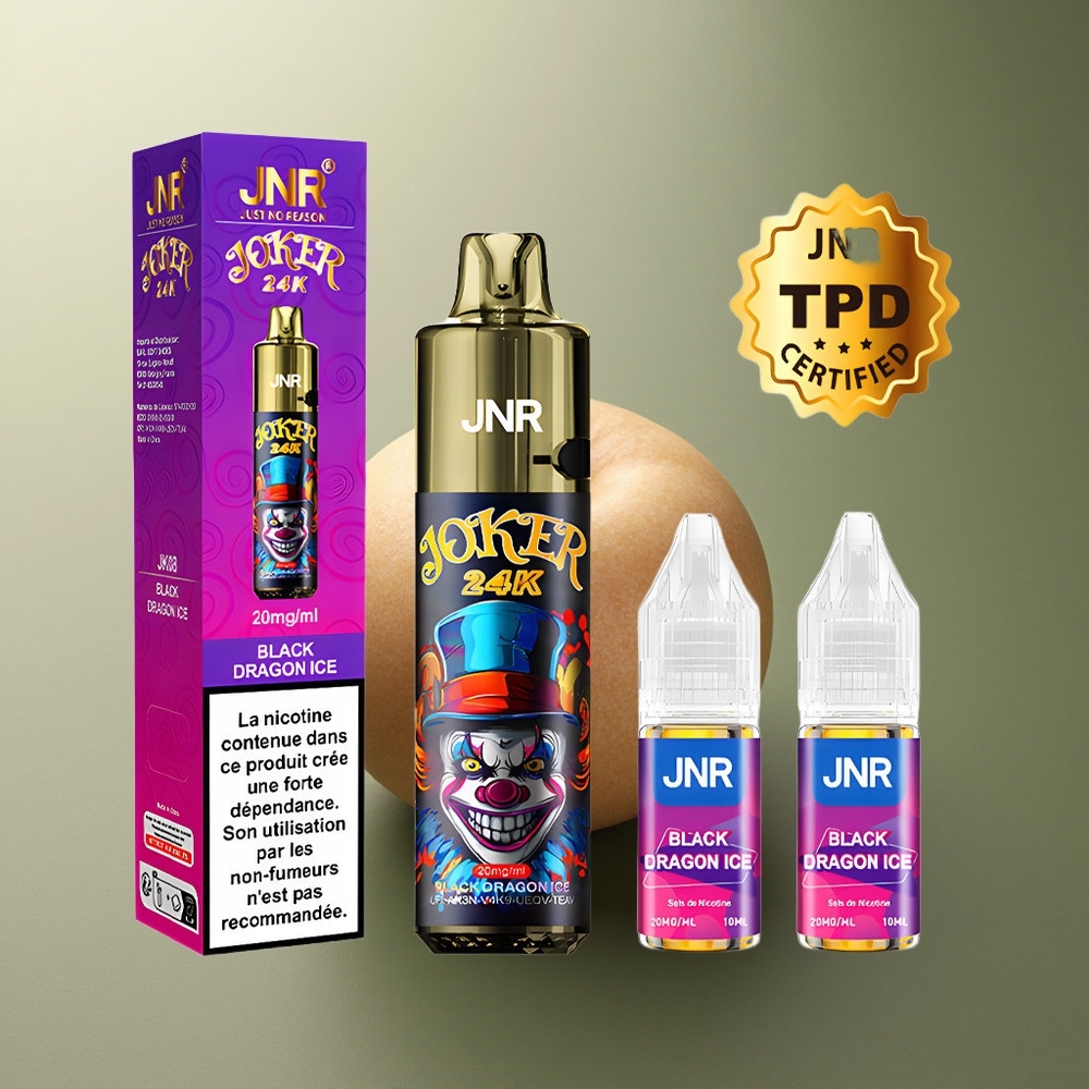 JNR Joker 24K Dragon Noir Glace 800mAh 2% Nicotine