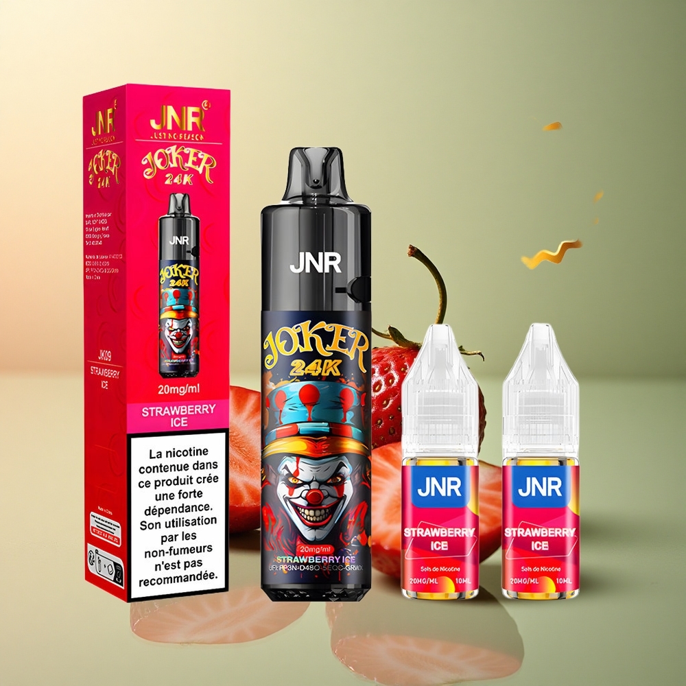 JNR Joker 24K Glace à la Fraise 2% Nicotine 800mAh