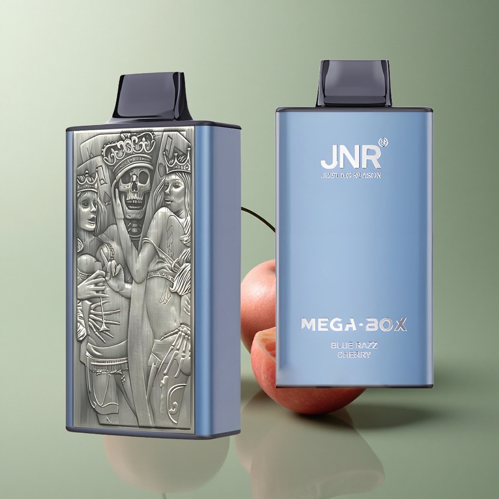 JNR Mega Box 25000 Cerise Bleue Razz avec 2% nicotine et batterie 850mAh