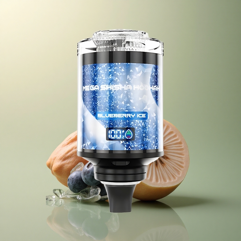 JNR Mega Shisha Hookah 100K Glace à la Myrtille 2200mAh 2% Nicotine