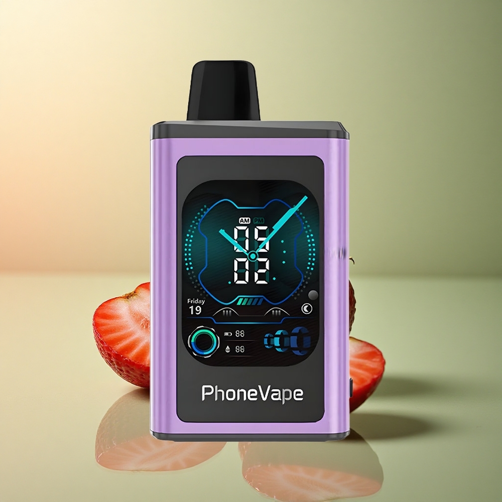JNR PhoneVape 30000 Glace à la Fraise avec 850mAh et Nicotine 2%