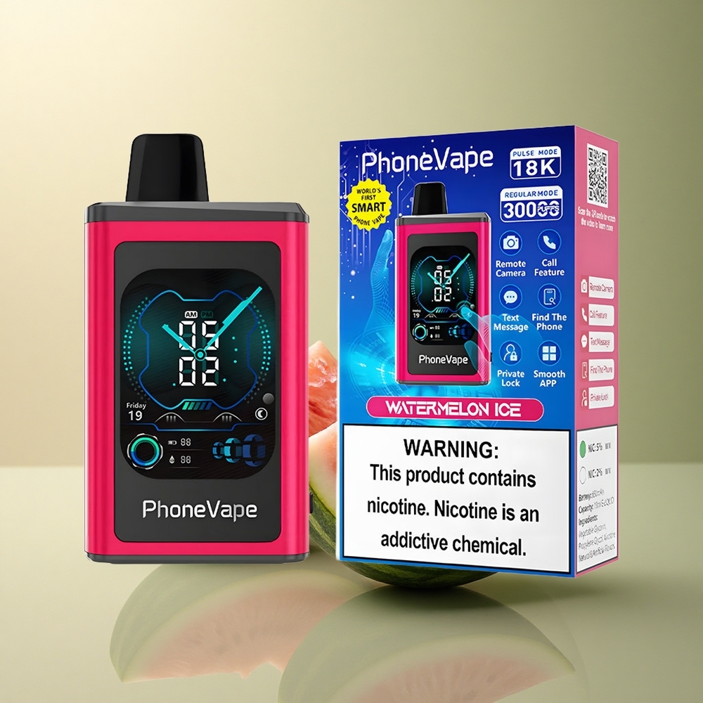 JNR PhoneVape 30000 Glace à la Pastèque avec 850mAh et Nicotine 2%