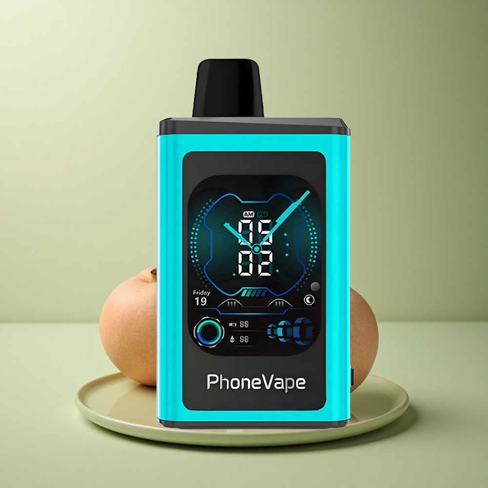 JNR PhoneVape 30000 Miami Menthe 850mAh Rechargeable App Contrôlée Nicotine 2% 5%
