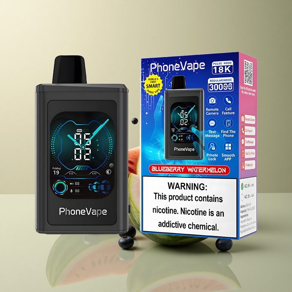 JNR PhoneVape 30000 Pastèque Myrtille avec 850mAh et Nicotine 5%