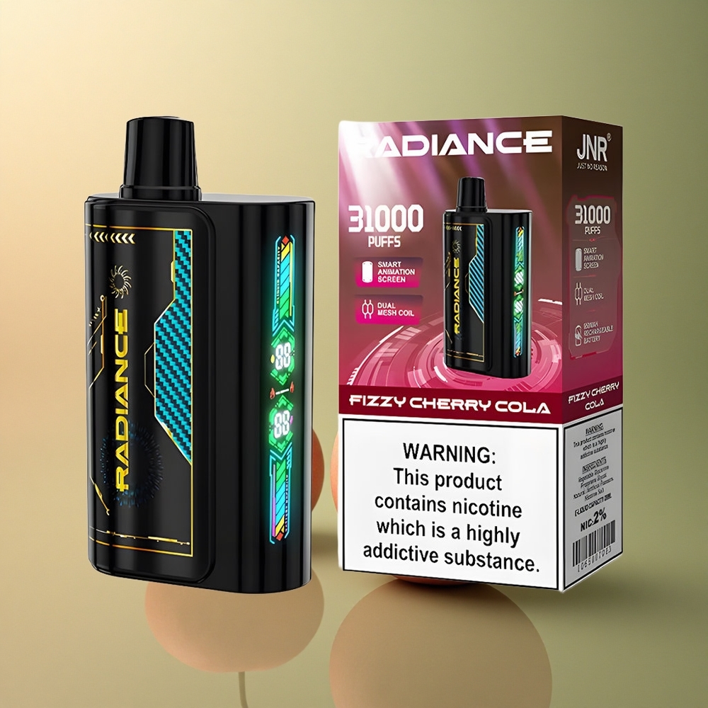 JNR Radiance 31000 Cerise Pétillante Cola avec 2% nicotine et batterie 950 mAh