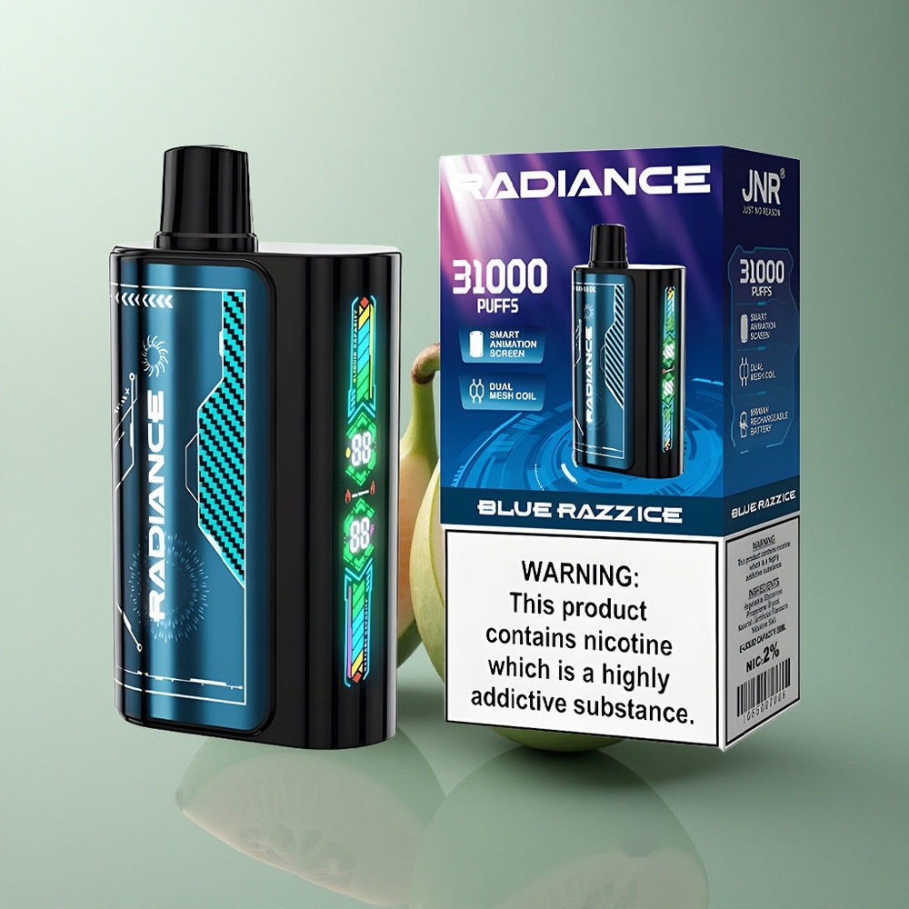 JNR Radiance 31000 Glace Bleue Framboise - 28ml - 950 mAh - 2% Nicotine