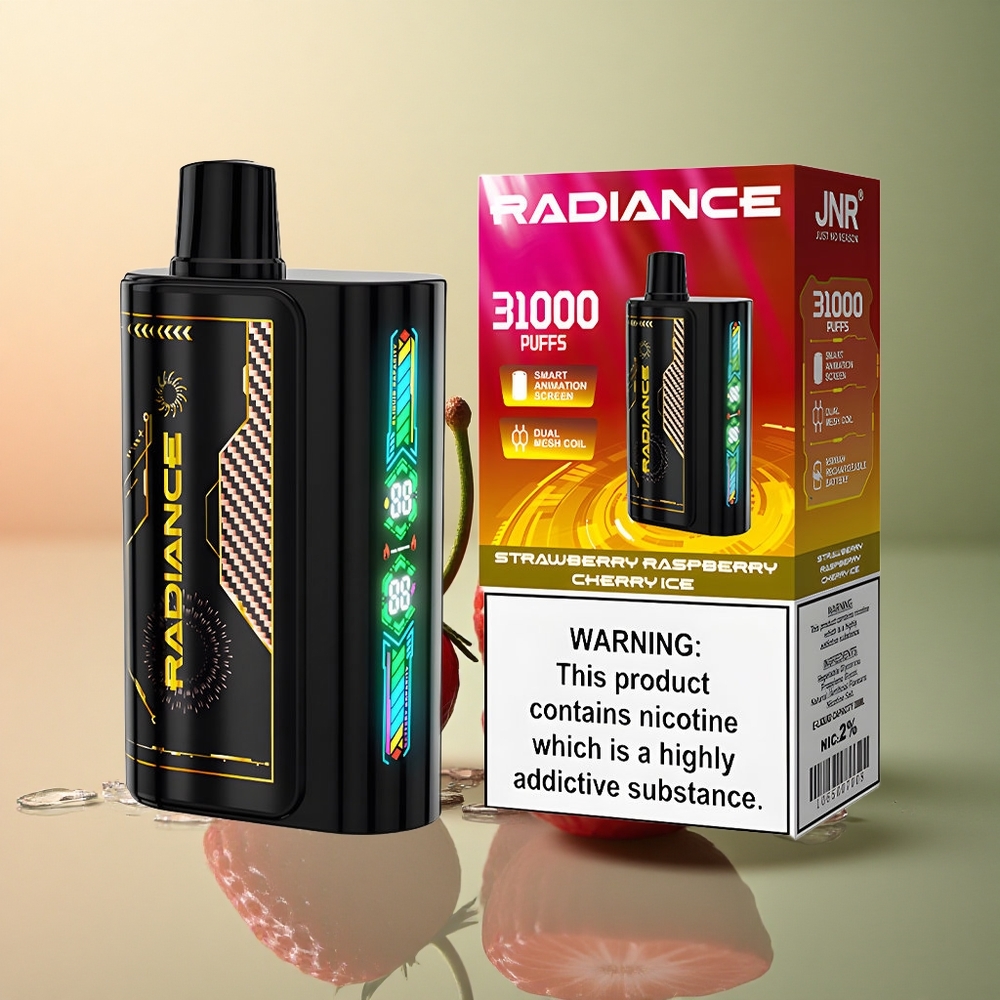JNR Radiance 31000 Glace Fraise Framboise Cerise 2% Nicotine 950mAh