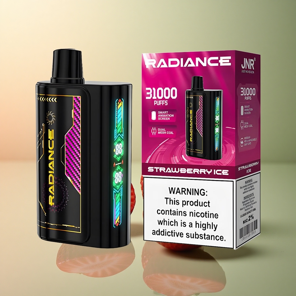 JNR Radiance 31000 Glace à la Fraise 28ml Type-C 950mAh