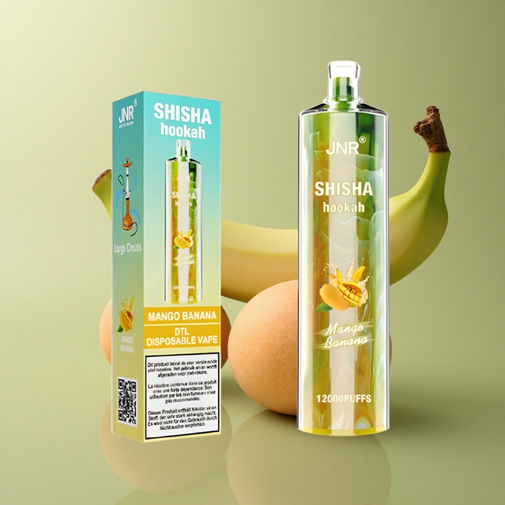 JNR Shisha Hookah 12000 Mangue Banane 750mAh 0% Nicotine