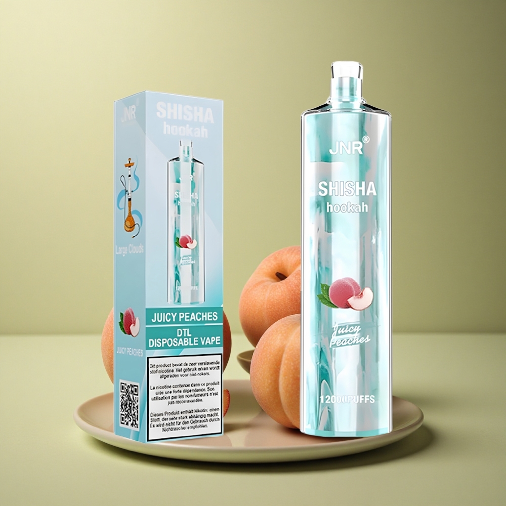 JNR Shisha Hookah 12000 Pêches Juteuses 24ml 750mAh