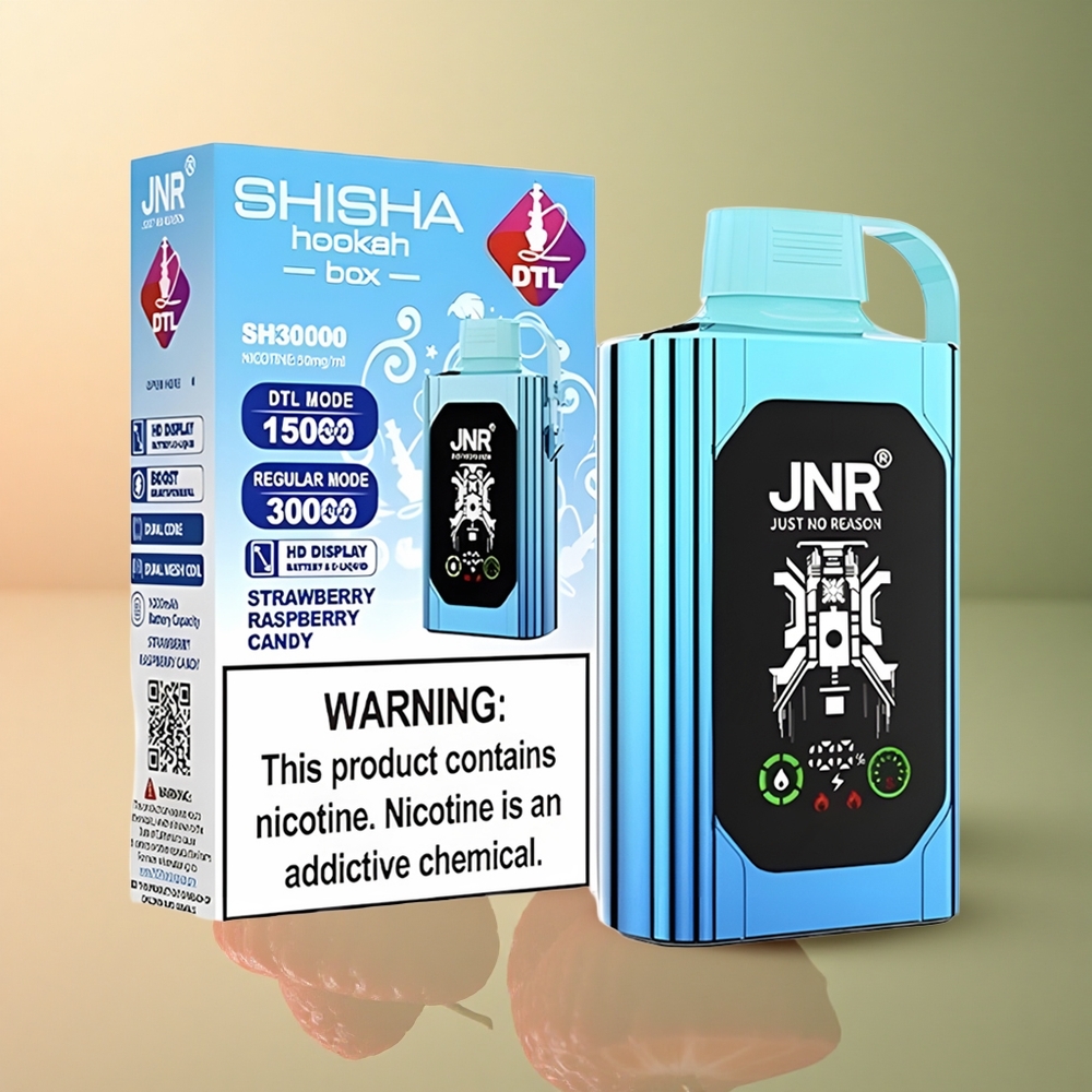 JNR Shisha Hookah Box 20500 Bonbon Fraise Framboise avec 1000mAh et 25ml