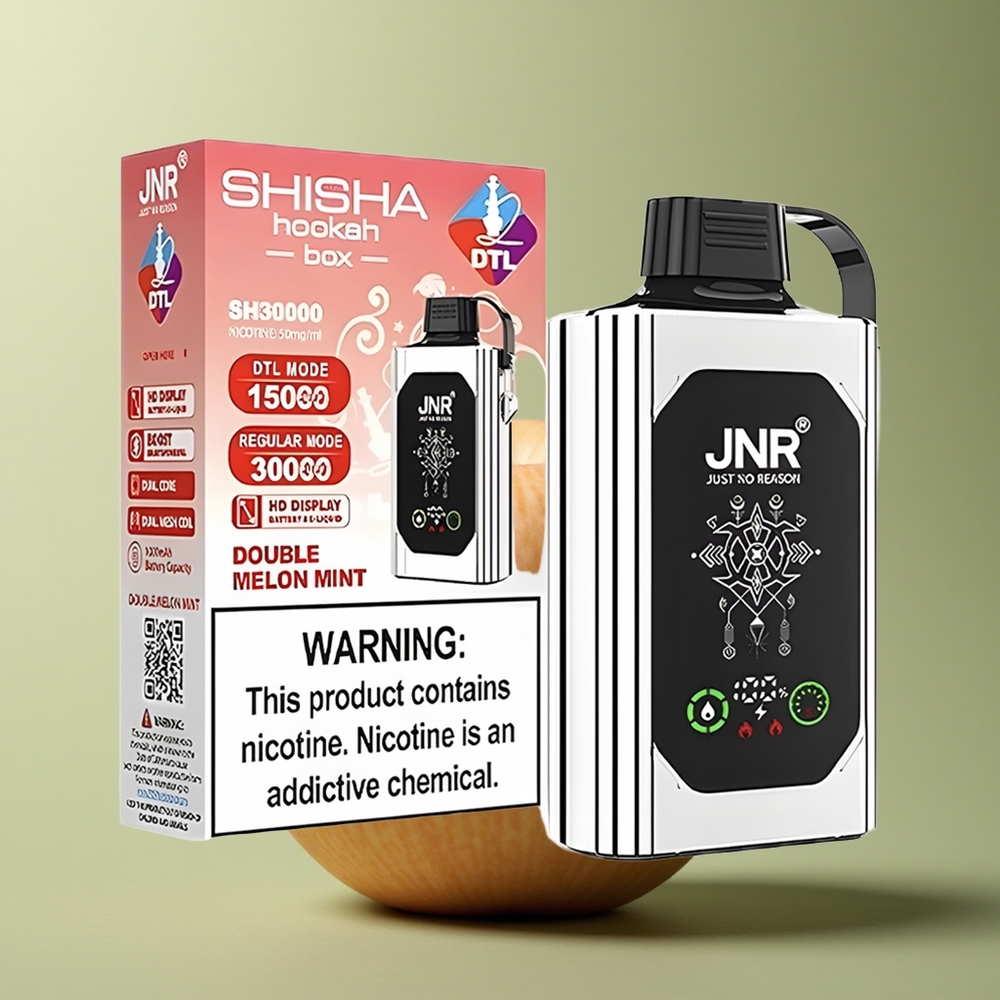 JNR Shisha Hookah Box 20500 Double Pomme HD Display 1000mAh Dual Mesh Coil