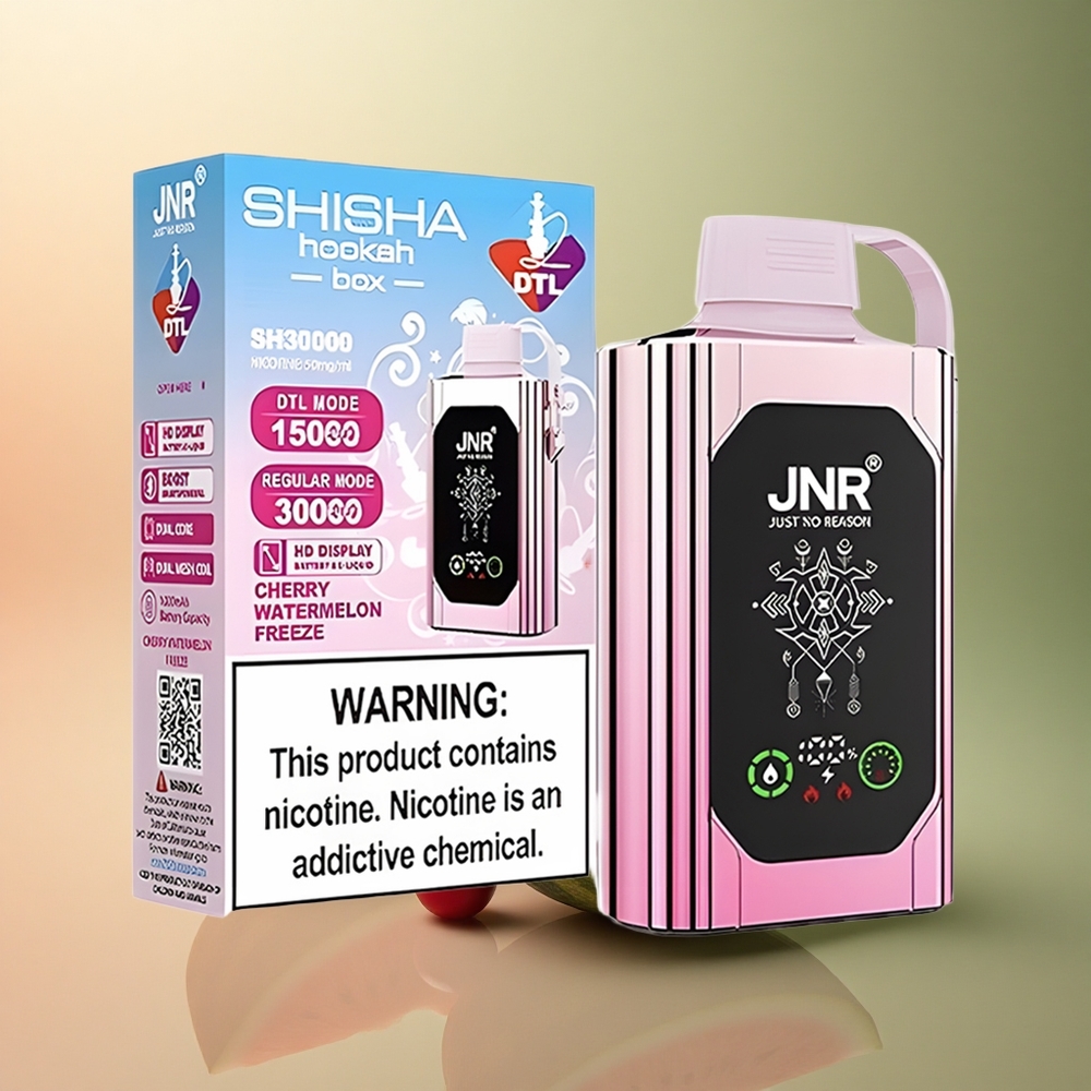 JNR Shisha Hookah Box 20500 Glace Cerise Pastèque avec 1000mAh et Nicotine 5%
