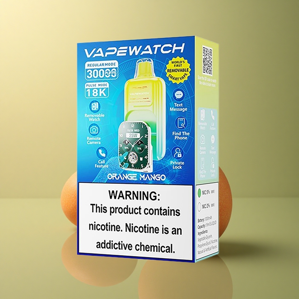 JNR VapeWatch 30000 Mangue Orange Dual Mesh 5% Nicotine 1000mAh