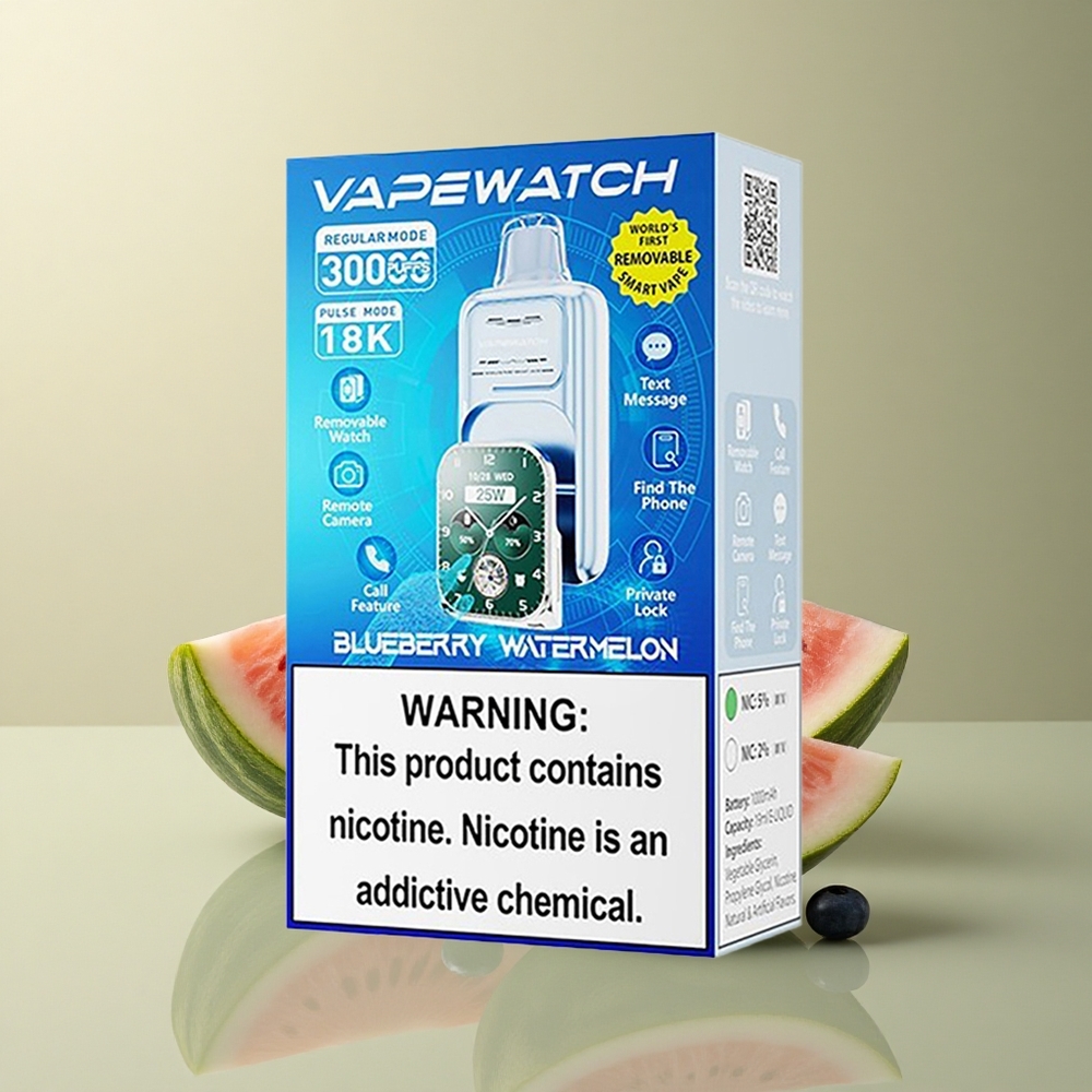 JNR VapeWatch 30000 Pastèque Myrtille 1000mAh 19mL 5% Nicotine
