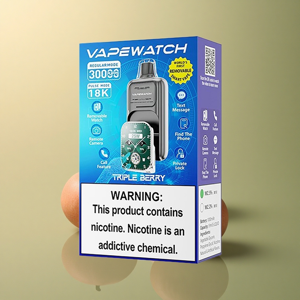 JNR VapeWatch 30000 Triple Baies Dual Mesh 19mL 5% Nicotine