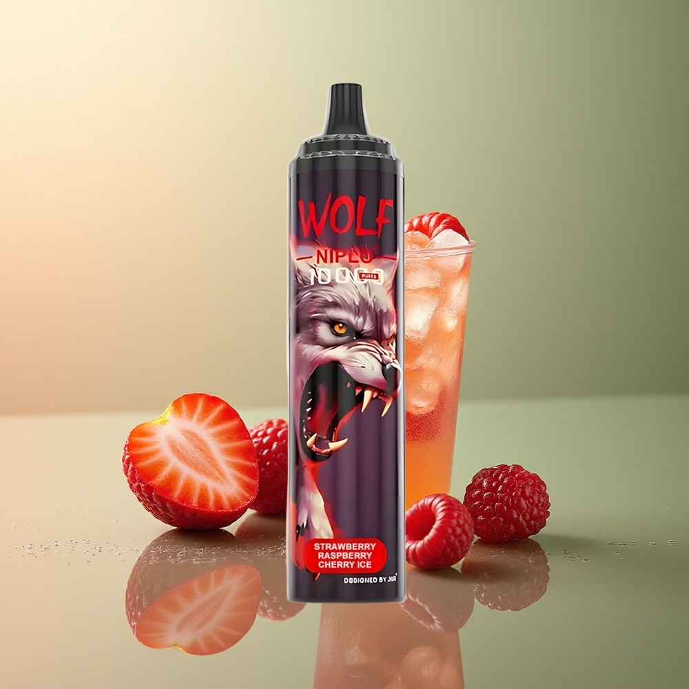JNR Wolf Niplo 10000 Fraise Framboise Cerise Glace avec 20ml et 650mAh