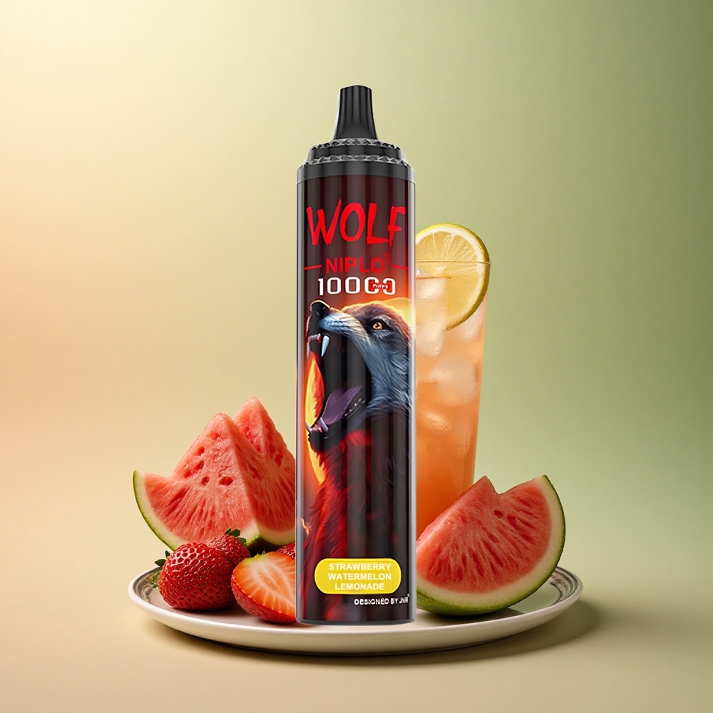 JNR Wolf Niplo 10000 Fraise Pastèque Citronnade 20ml 5% Nicotine 650mAh