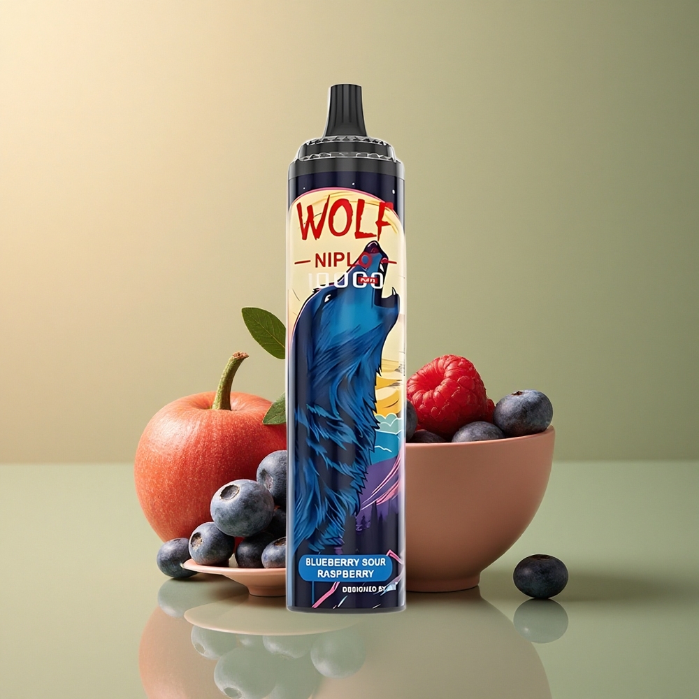 JNR Wolf Niplo 10000 Framboise Acidulée Myrtille Type-C 650mAh 20ml