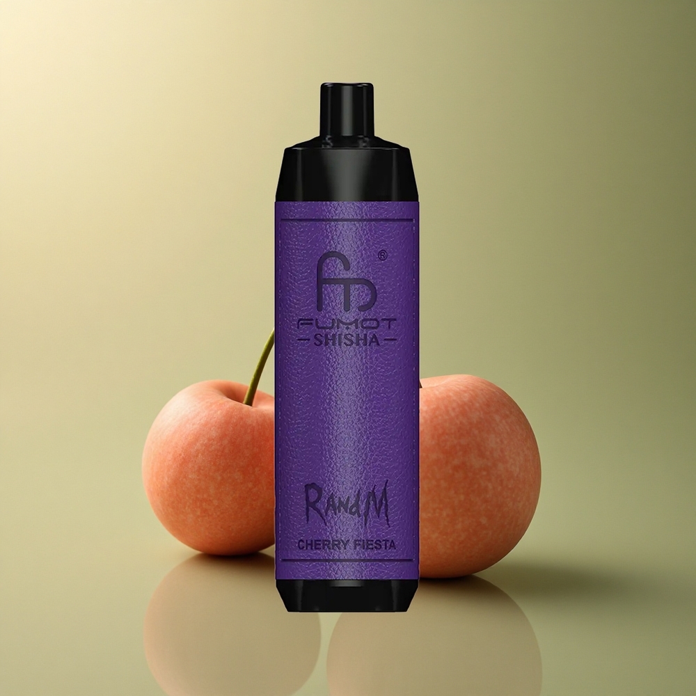 RandM Fumot Shisha 10000 Puffs Fête de Cerise avec 18ml et 0.5% Nicotine