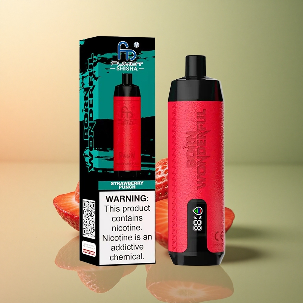 RandM Fumot Shisha 10000 Puffs Frappe à la Fraise 18ml 0.5% Nicotine 850mAh