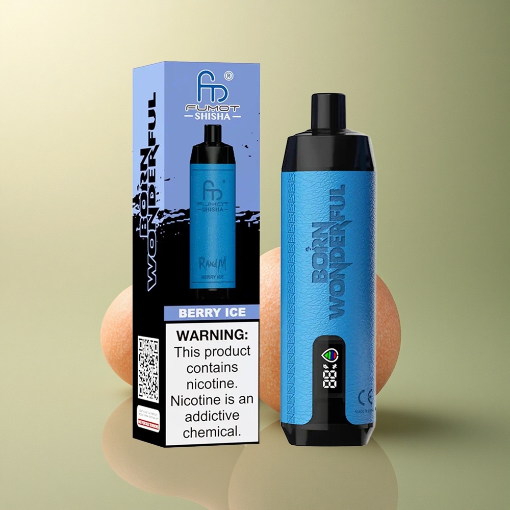 RandM Fumot Shisha 10000 Puffs Glace Baie 18ml 0.6ohm 850mAh
