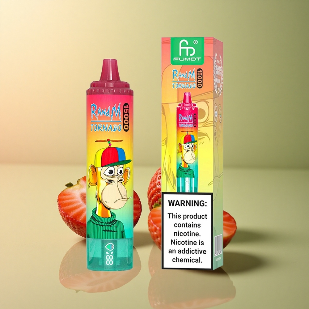 RandM Fumot Tornado 15000 Puffs Fraise Kiwi 25ml 850mAh Mesh