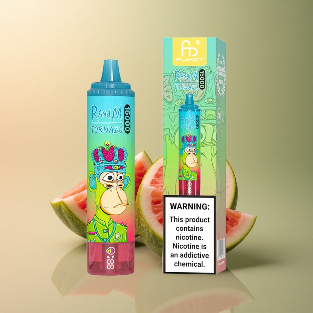 RandM Fumot Tornado 15000 Puffs Fraise Pastèque 25ml 5% Nicotine 850mAh