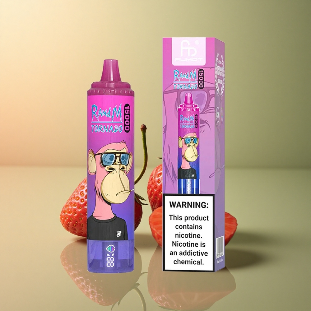 RandM Fumot Tornado 15000 Puffs Fraise Raisin 25ml 850mAh Mesh
