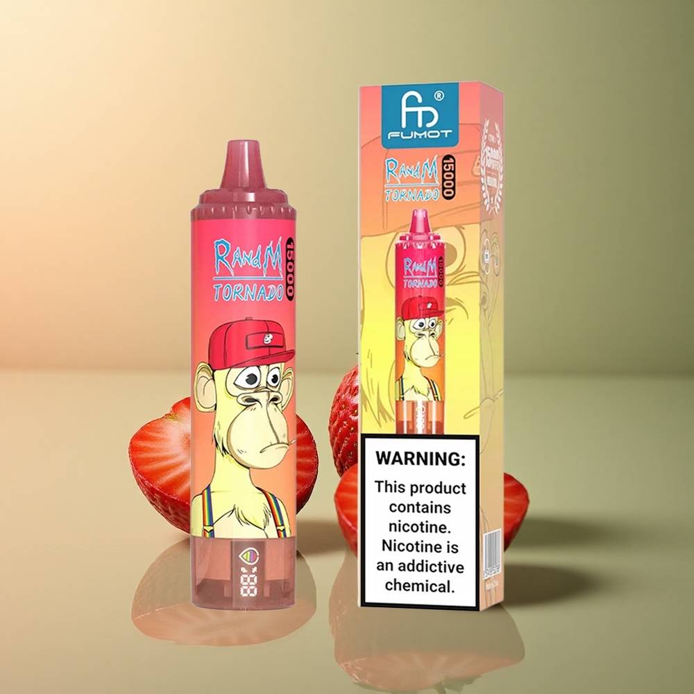 RandM Fumot Tornado 15000 Puffs Fraise Red Bull 25ml 850mAh Mesh