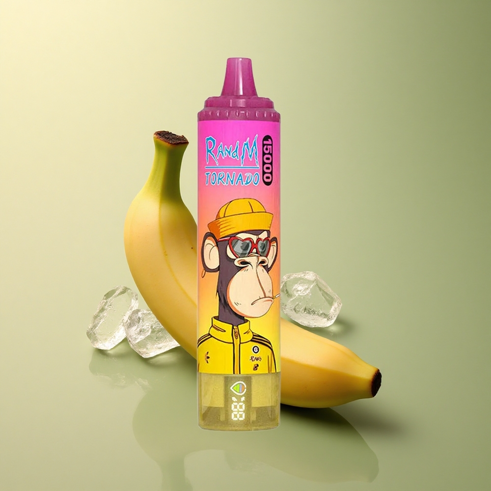 RandM Fumot Tornado 15000 Puffs Glace Banane 25ml 850mAh Mesh
