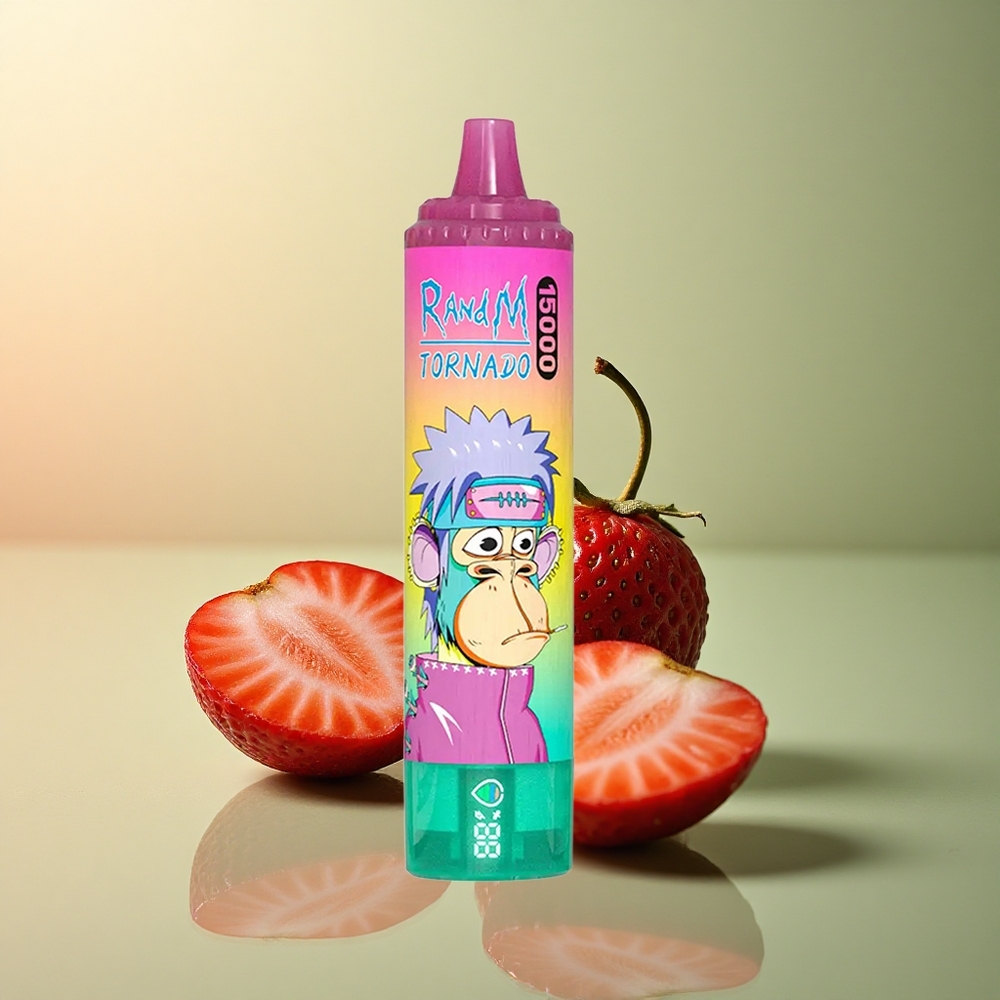 RandM Fumot Tornado 15000 Puffs Glace à la Fraise 25ml 5% Nicotine