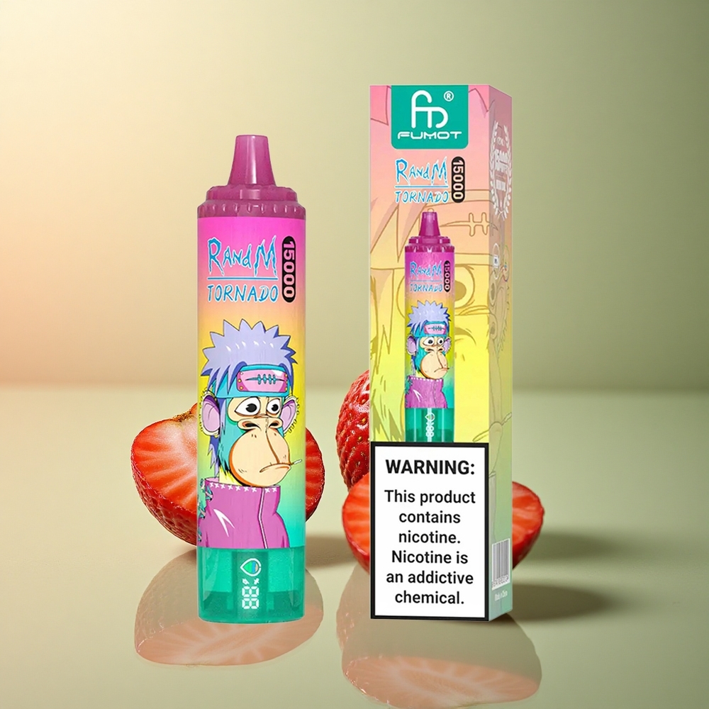 RandM Fumot Tornado 15000 Puffs Glace à la Fraise 25ml 5% Nicotine