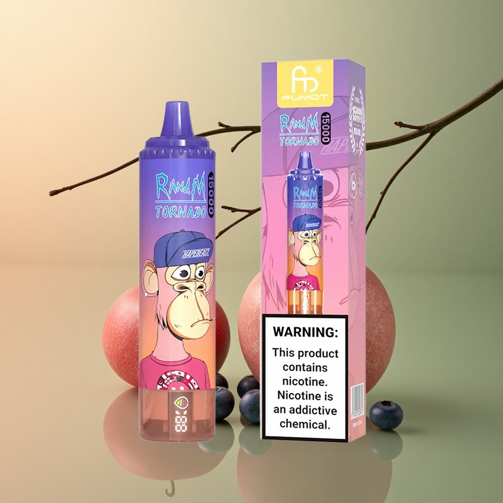 RandM Fumot Tornado 15000 Puffs Myrtille Cerise Canneberge 850mAh