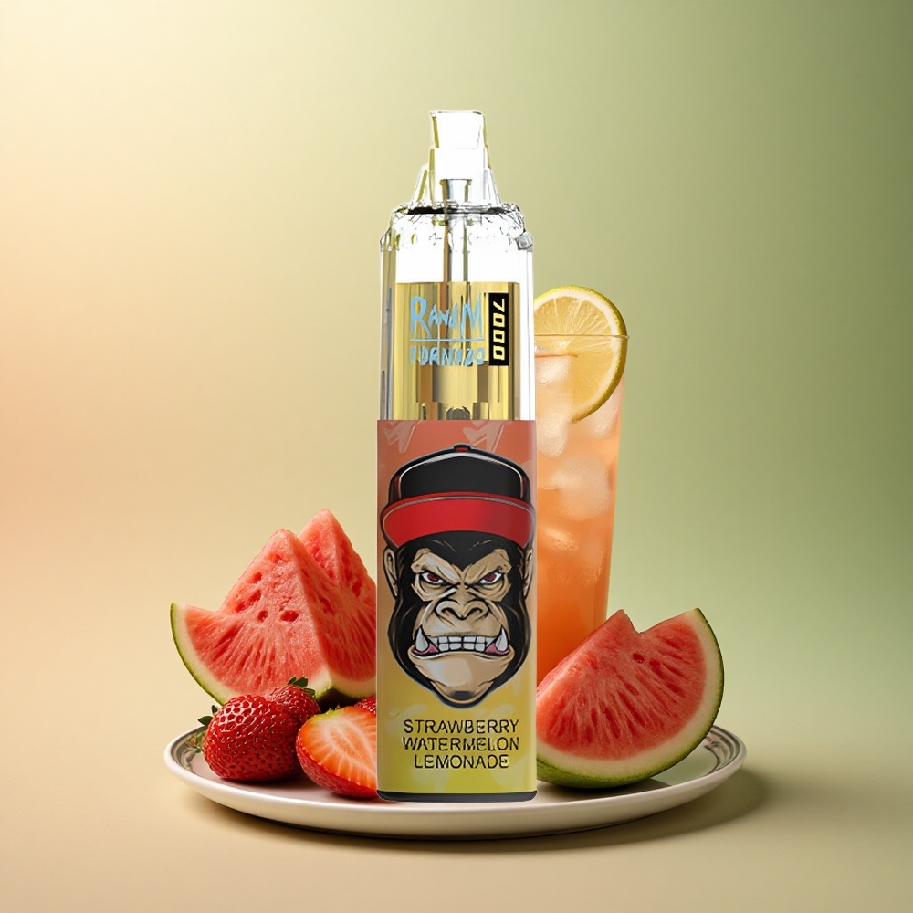 RandM Fumot Tornado 7000 Puffs Fraise Pastèque Citronnade avec 5% de nicotine et 850 mAh