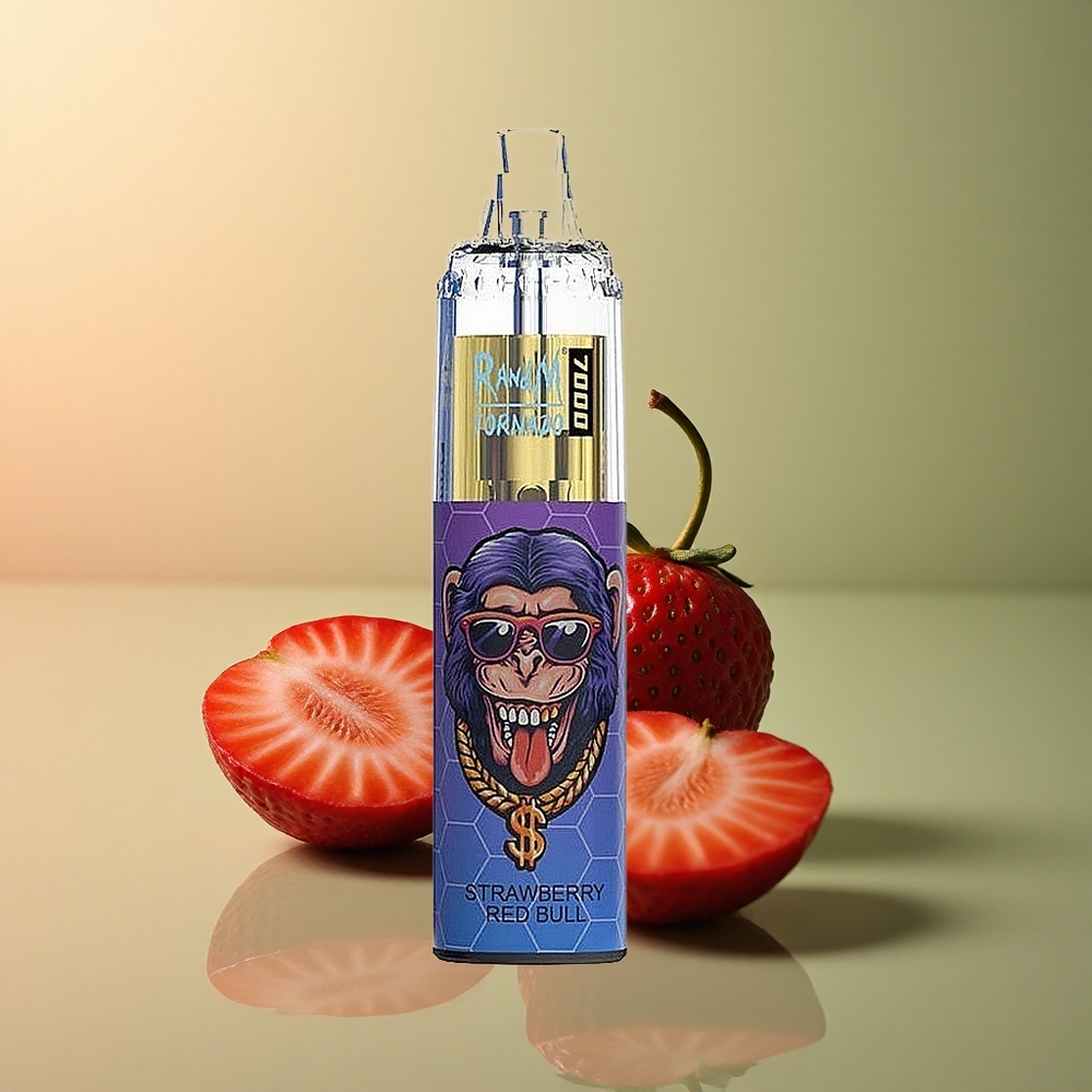 RandM Fumot Tornado 7000 Puffs Fraise Red Bull 14ML 5% Nicotine Mesh