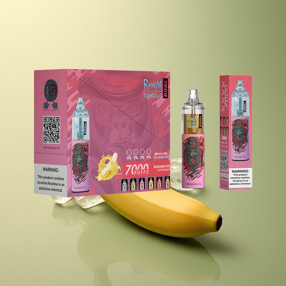 RandM Fumot Tornado 7000 Puffs Glace à la Banane avec 14 ML et 850 mAh