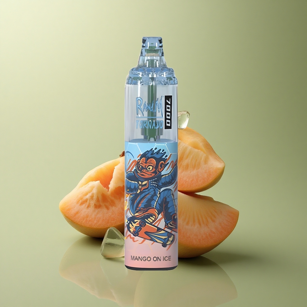 RandM Fumot Tornado 7000 Puffs Mangue Glacée avec 5% de nicotine et batterie 850 mAh