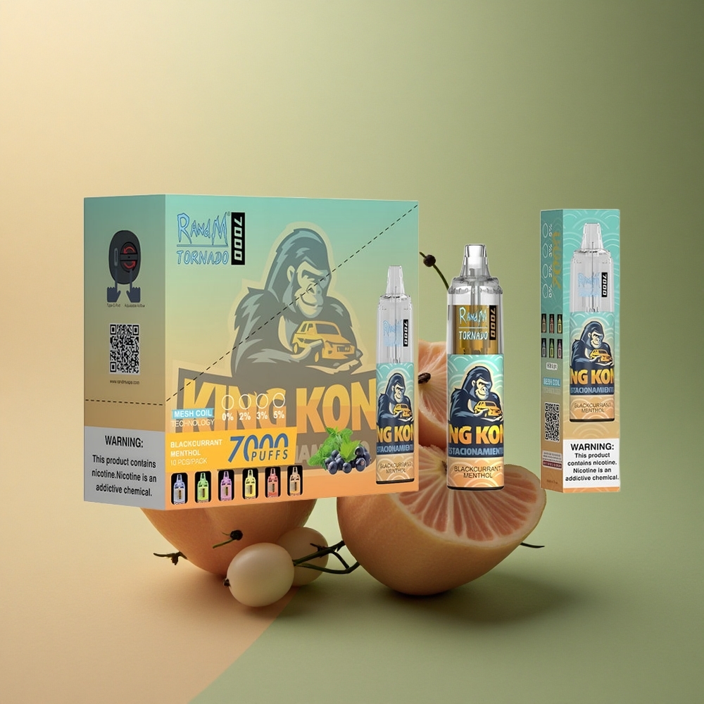 RandM Fumot Tornado 7000 Puffs Menthe Cassis à la Menthol avec 14 ML et 850 mAh