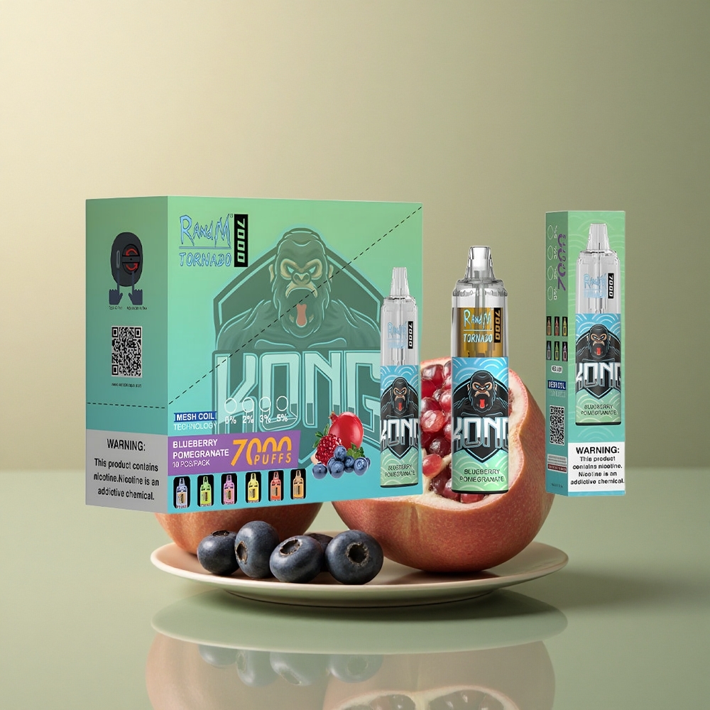 RandM Fumot Tornado 7000 Puffs Myrtille Grenade 14 ML E-liquide 850 mAh