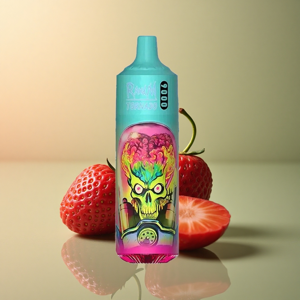 RandM Fumot Tornado 9000 Puffs Fraise Framboise 18 mL 850 mAh Mesh Coil