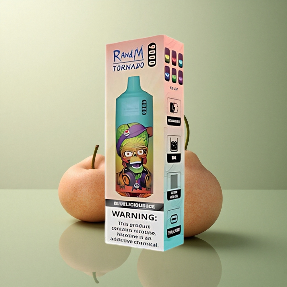 RandM Fumot Tornado 9000 Puffs Glacé Bleu Délicieux 850 mAh 18 mL Mesh