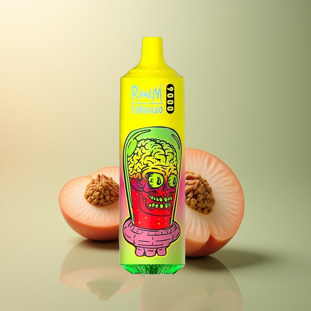 RandM Fumot Tornado 9000 Puffs Glace Pêche d'Été 18 mL 850 mAh Mesh