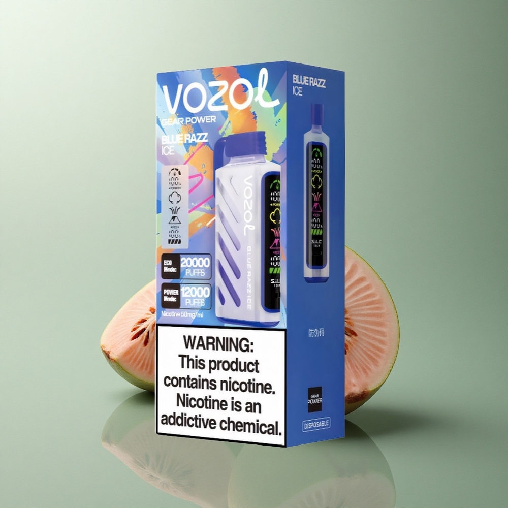 VOZOL Gear Power 20000 Puffs Glace Framboise Bleue Dual Mesh 20mL Nicotine 5%
