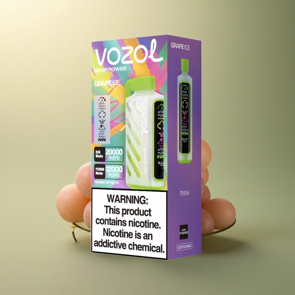 VOZOL Gear Power 20000 Puffs Glace de Raisin avec 20mL et 5% de nicotine
