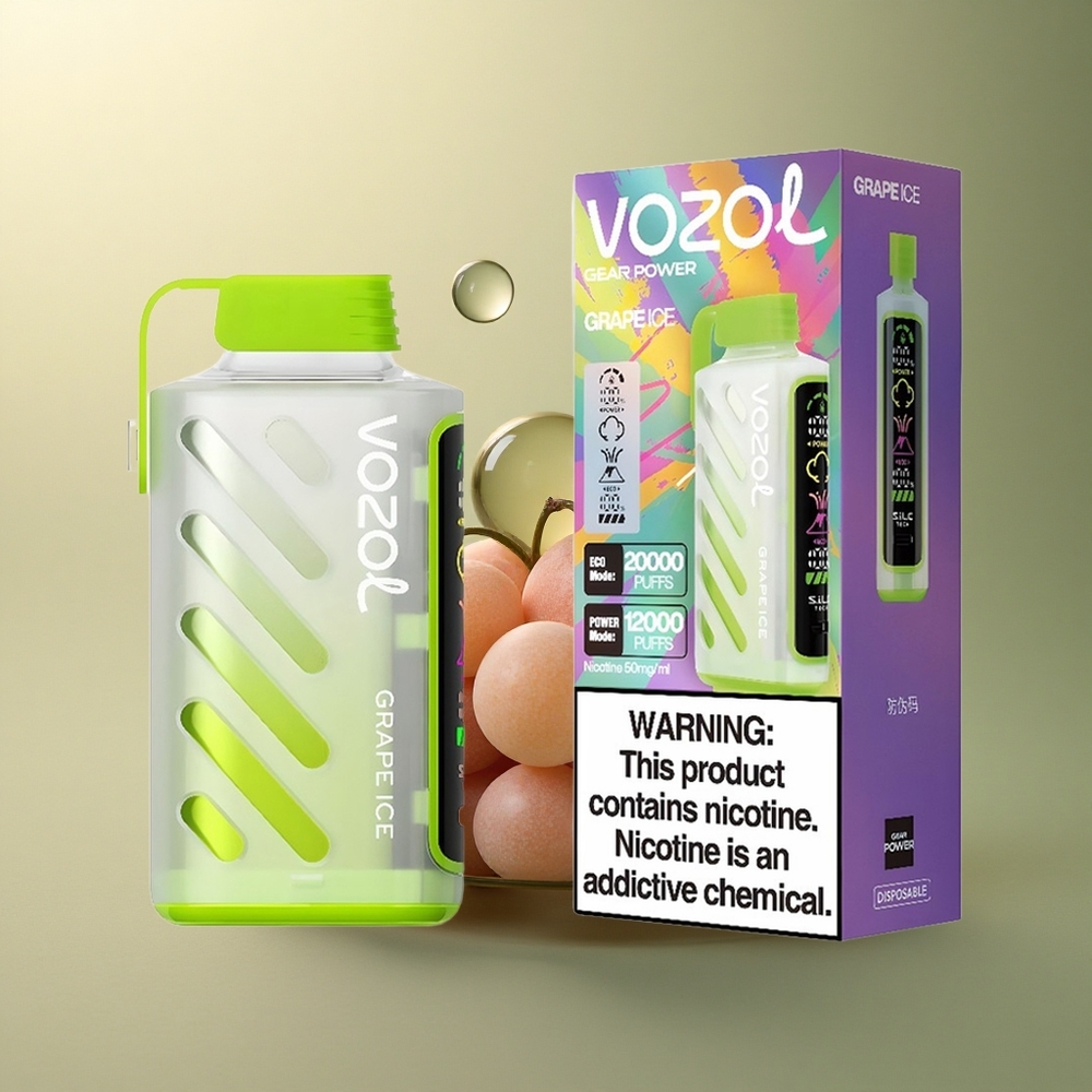 VOZOL Gear Power 20000 Puffs Glace de Raisin avec 20mL et 5% de nicotine