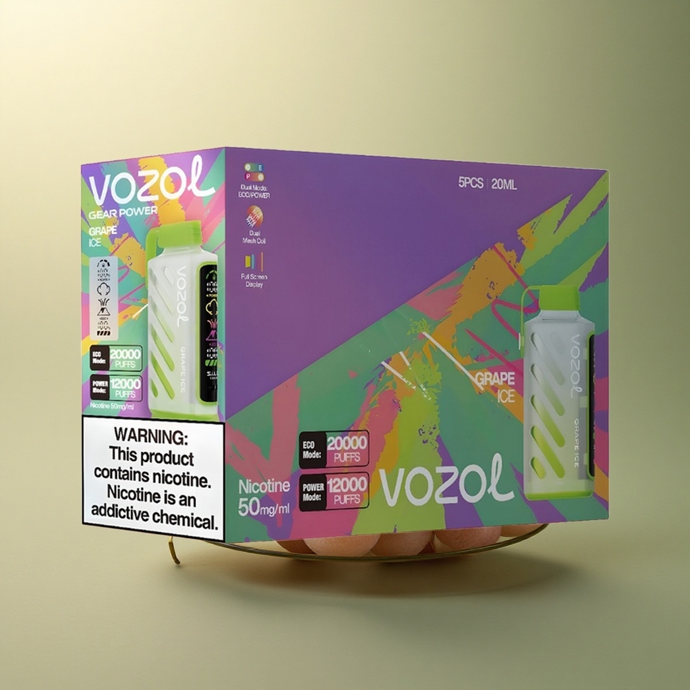 VOZOL Gear Power 20000 Puffs Glace de Raisin avec 20mL et 5% de nicotine