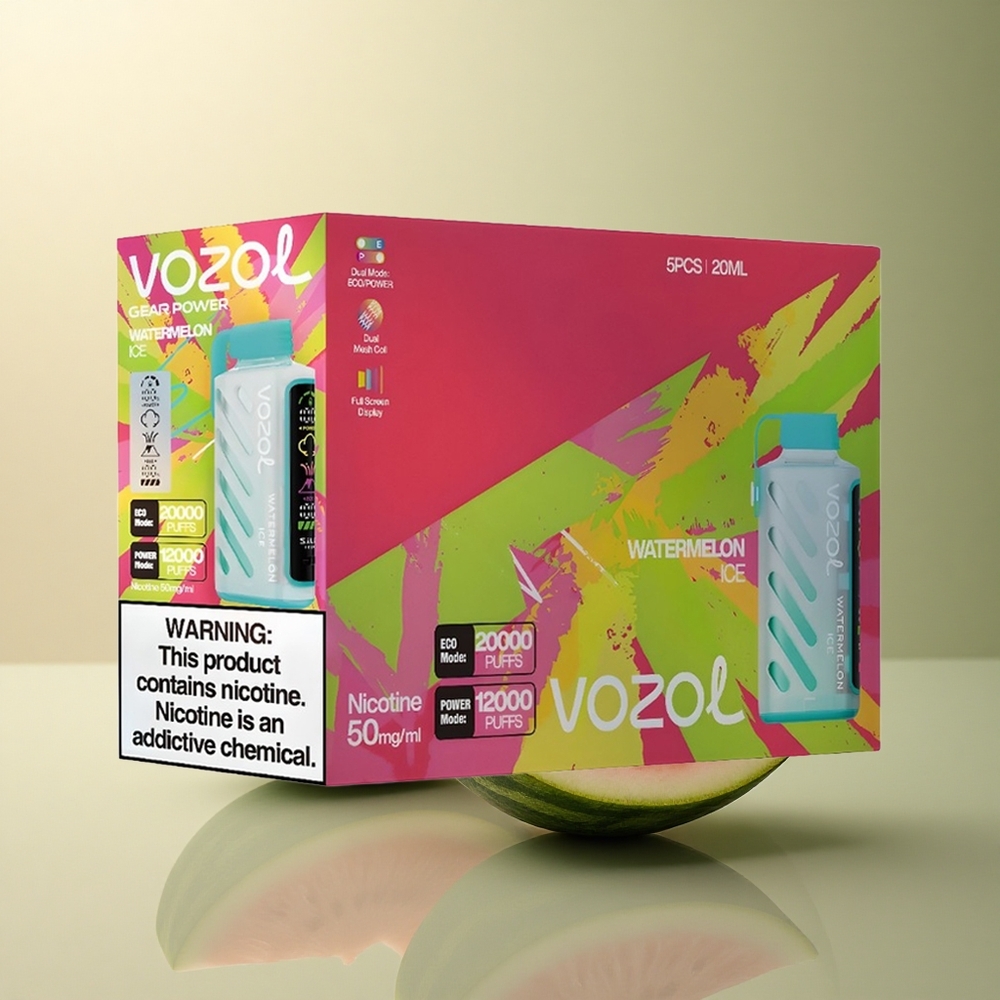 VOZOL Gear Power 20000 Puffs Glace à la Pastèque Dual Mesh 20mL 5% Nicotine
